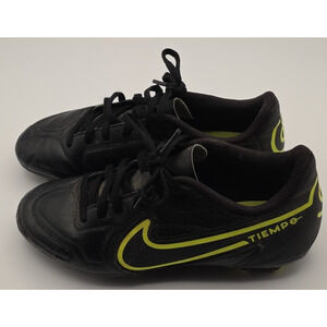 Nike Jr Tiempo Legend 9 Club FG Soccer Cleats Youth Size 2.5Y Black DA1331-070